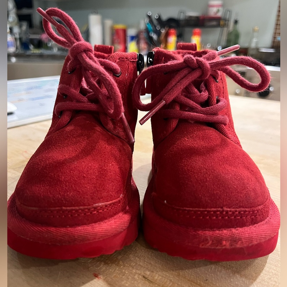 Toddler size 7 red Ugg Neumel II.